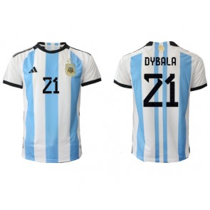 Maillot de foot Argentine Paulo Dybala #21 Domicile Monde 2022 Manches Courte